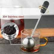 Stainless Steel Tea Infuser with Long Handle, Fine Mesh, Reusable for Loose Leaf Green Tea