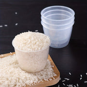 Set de 2 tazas medidoras de arroz resistentes al calor con escala para cocinas eléctricas de arroz