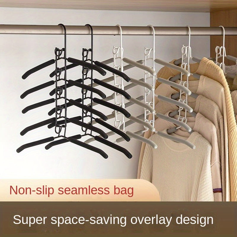 Multi-Layer Metal Clothes Organizer with Detachable Pants Rack Non-Slip Sponge