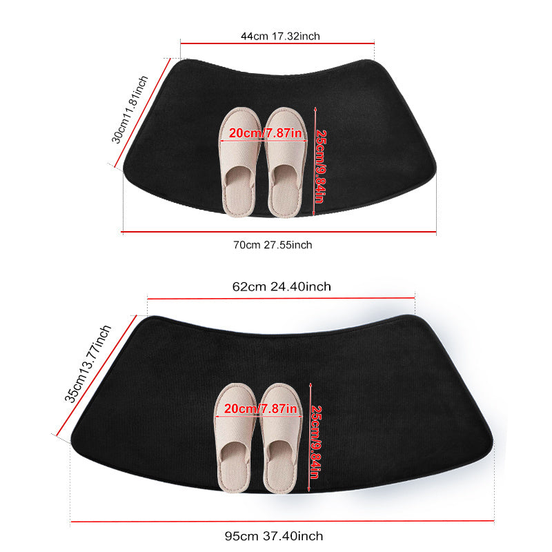 600GSM flanel poliesterdan tayyorlangan, PVC orqa qismi bilan, sirpanmaydigan hammom gilami, tez quriydi, yumshoq va plush, hammom uchun, mashinada yuvish mumkin, eshik kirish joyi yoki balkon uchun mukammal.