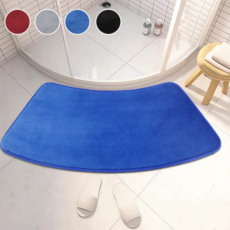 600GSM flanel poliesterdan tayyorlangan, PVC orqa qismi bilan, sirpanmaydigan hammom gilami, tez quriydi, yumshoq va plush, hammom uchun, mashinada yuvish mumkin, eshik kirish joyi yoki balkon uchun mukammal.