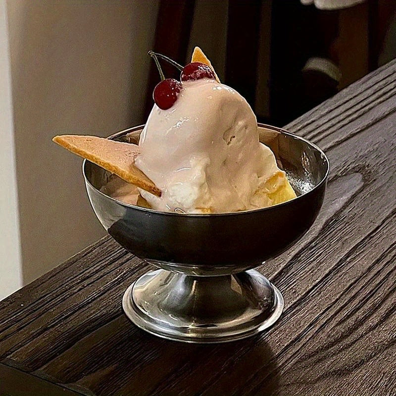 Copa de postre de acero inoxidable para helado, ensalada de frutas, aperitivos 8oz