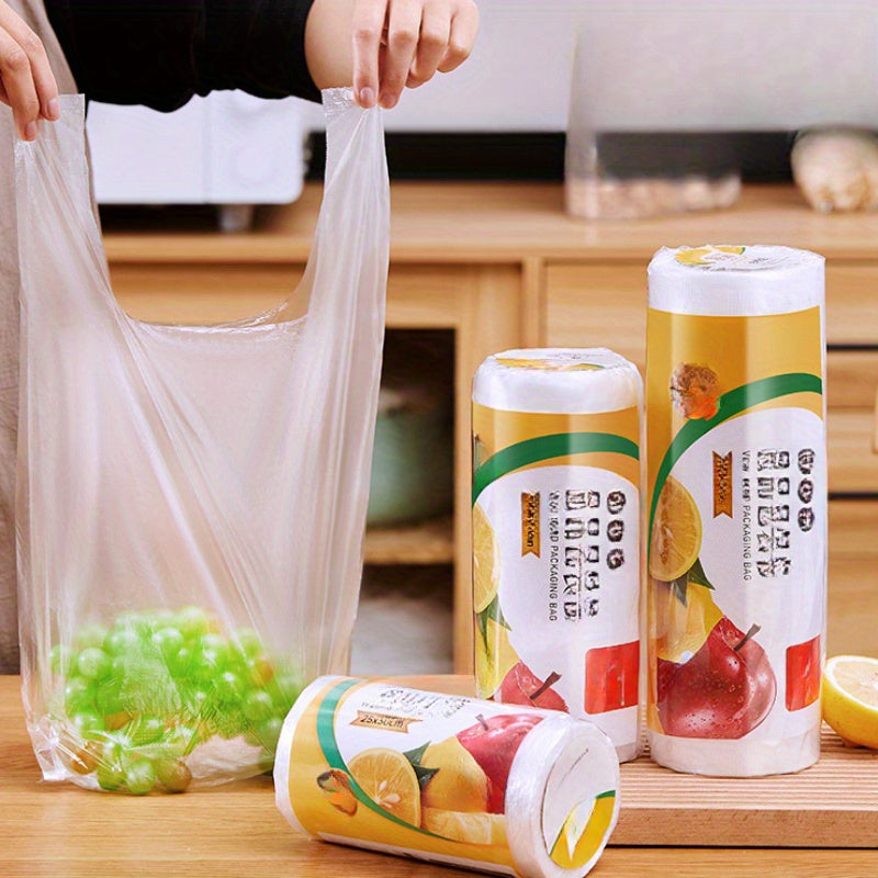 Katta, ko'rinadigan bir martalik sumkalar oziq-ovqat saqlash uchun - Supermarketlar va qulay do'konlar uchun ajoyib, oshxonangizni tartibga solish uchun mukammal.