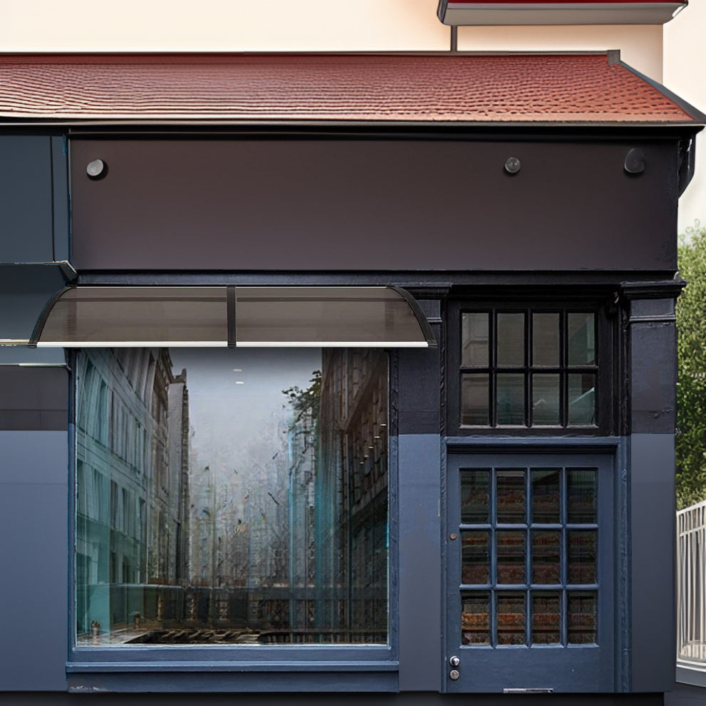 УФ-защищенный водонепроницаемый наружный навес для дверей и окон, 203,2x96,52 см, легкая установка - водостойкий коричневый дизайн