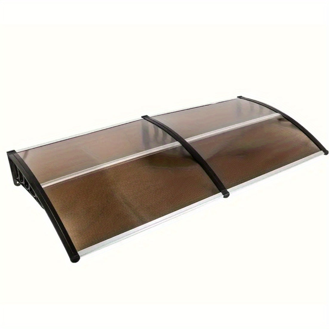 Waterproof UV-Protected Exterior Awning for Doors and Windows 203x97cm Brown Weatherproof Easy Install