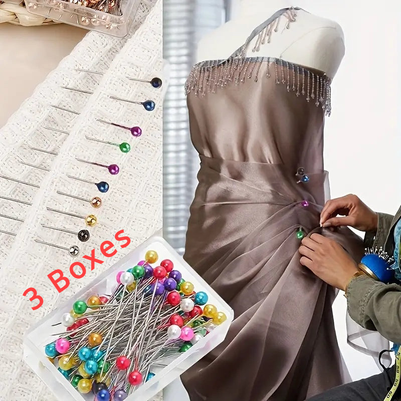 DIY Jewelry Making Supplies with Pearl Needles, Colored Big Head Needles and Sewing Tools