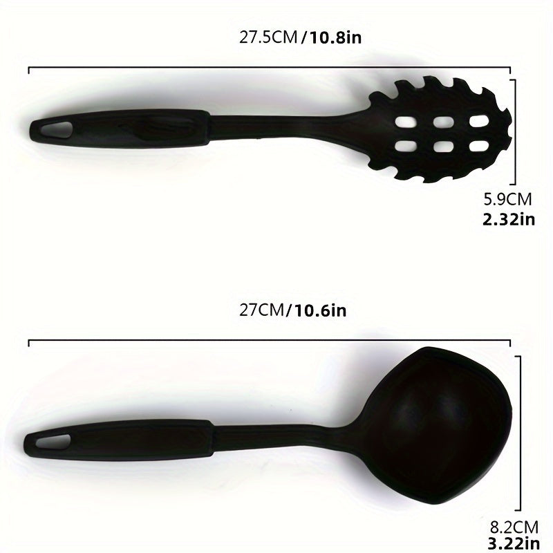 Juego de 6 utensilios de cocina herramientas de cocina espátula cuchara cucharón cucharas ranuradas