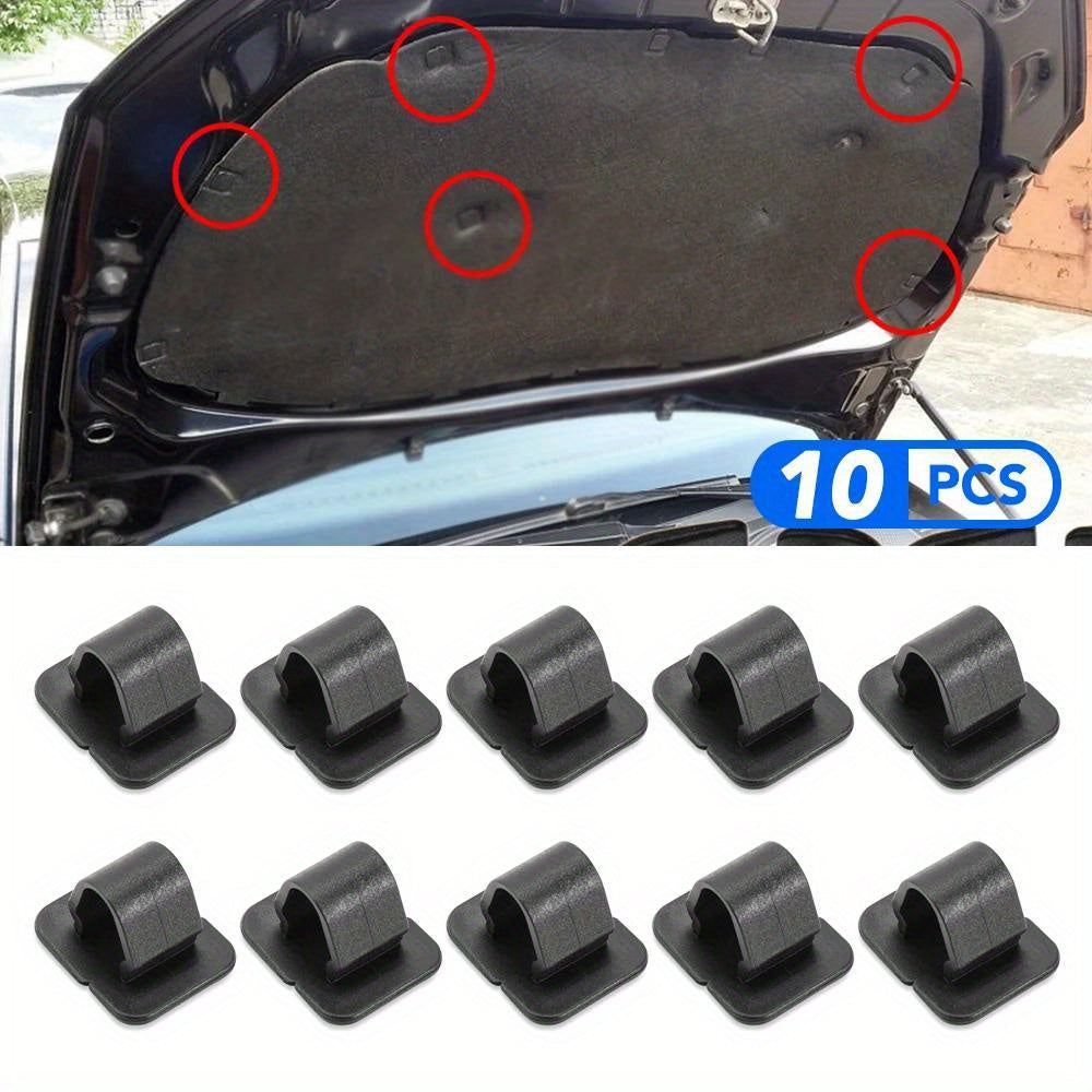 10 Pack Polyamide Car Hood Insulation Fastener Clips Bonnet Retainer Rivets