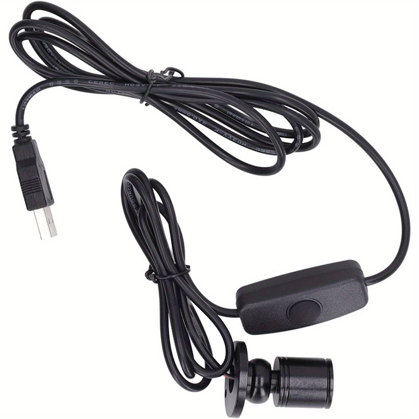 Mini Aluminum LED Spotlight 5V with 149.96cm Cable for Display and Cabinet Lighting