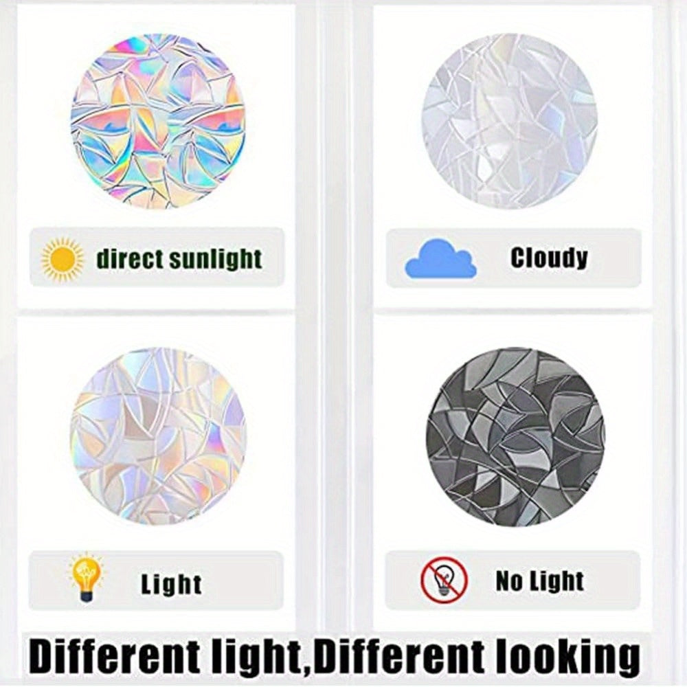 Set of 18 Rainbow Star Window Clings Reusable Vinyl Decals for Glass Windows