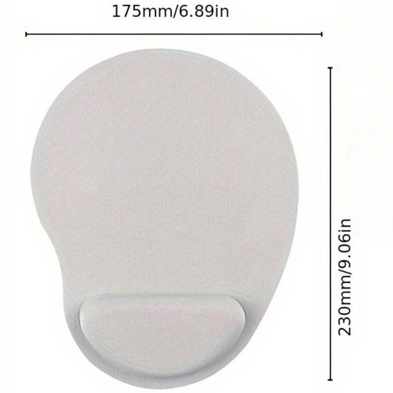 Ergonomic Oval Rubber Wrist Rest Mouse Pad for Wrist Support