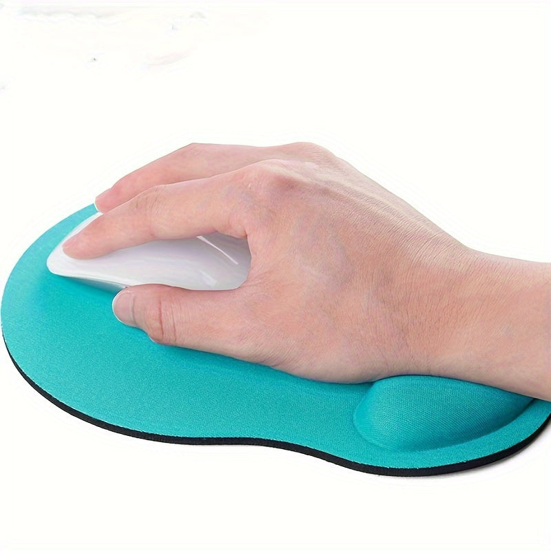 Ergonomic Oval Rubber Wrist Rest Mouse Pad for Wrist Support