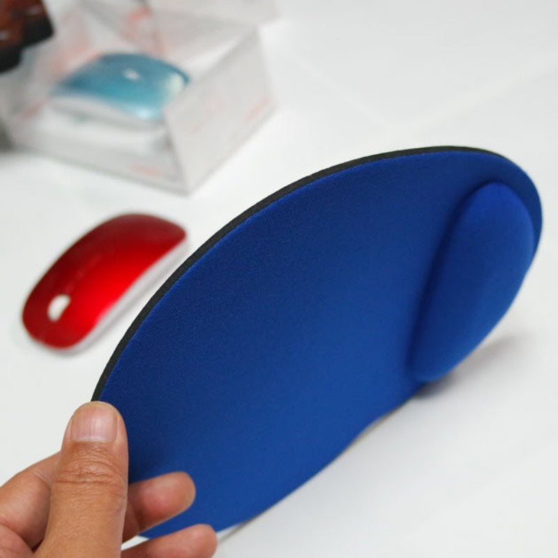 Ergonomic Oval Rubber Wrist Rest Mouse Pad for Wrist Support