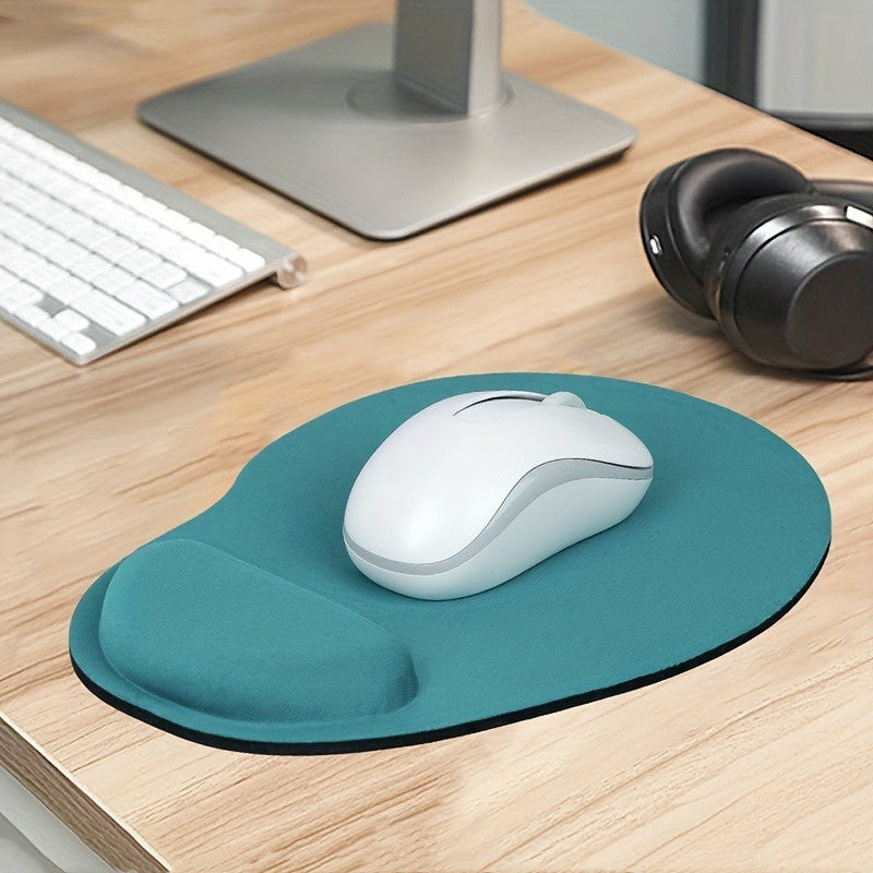 Ergonomic Oval Rubber Wrist Rest Mouse Pad for Wrist Support