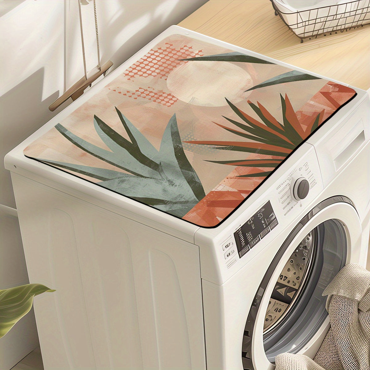 Dust Cover for Washing Machine 60cm x 50cm Bohemian Sun and Agave Design