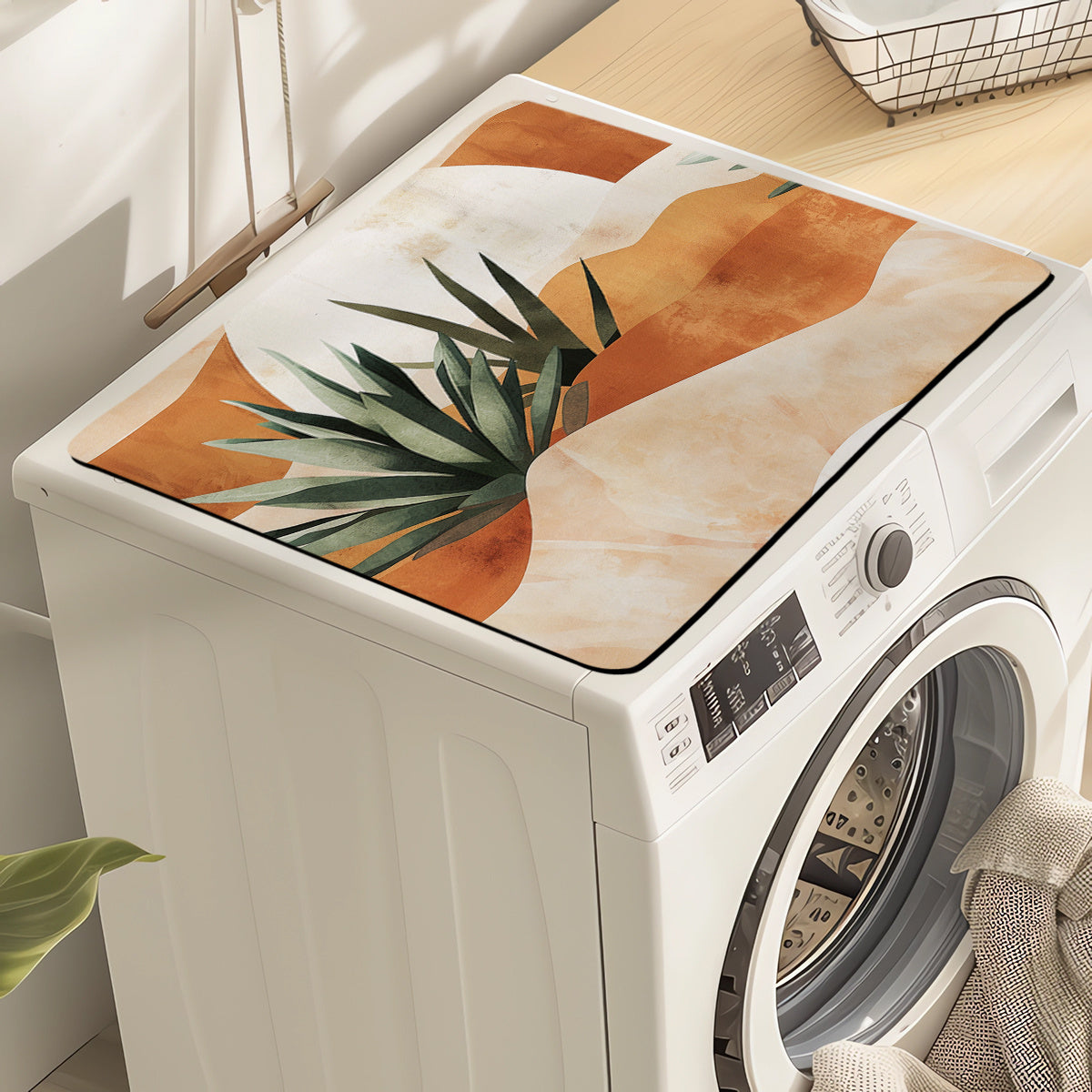 Dust Cover for Washing Machine 60cm x 50cm Bohemian Sun and Agave Design