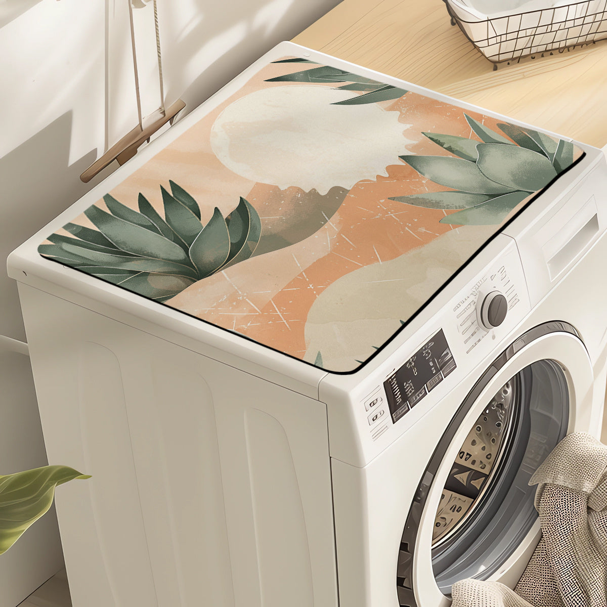 Dust Cover for Washing Machine 60cm x 50cm Bohemian Sun and Agave Design