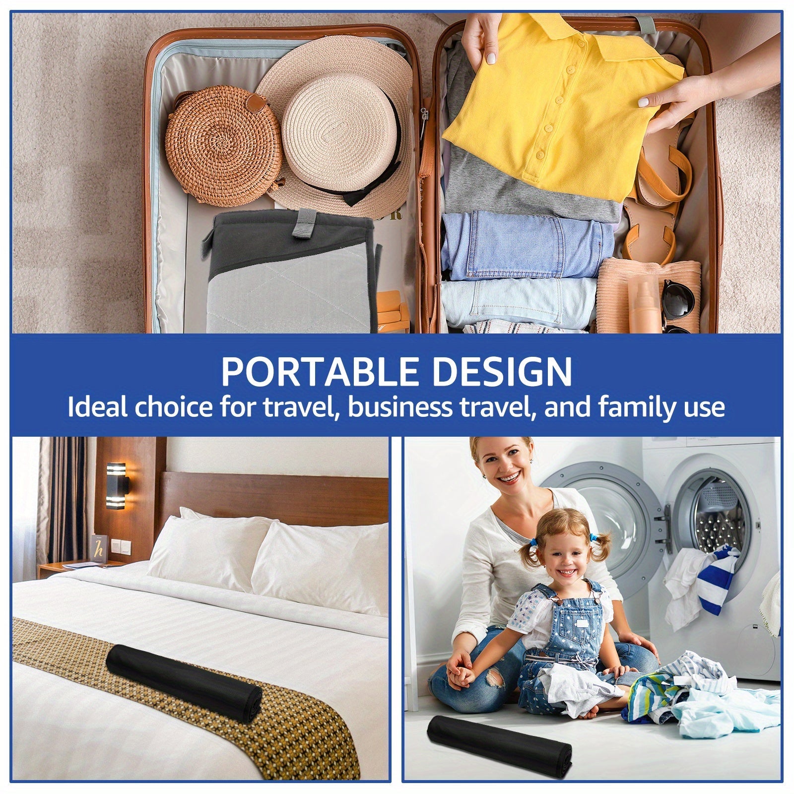 Almohadilla de vapor resistente al calor para colgar en la puerta, plegable, 115x48cm