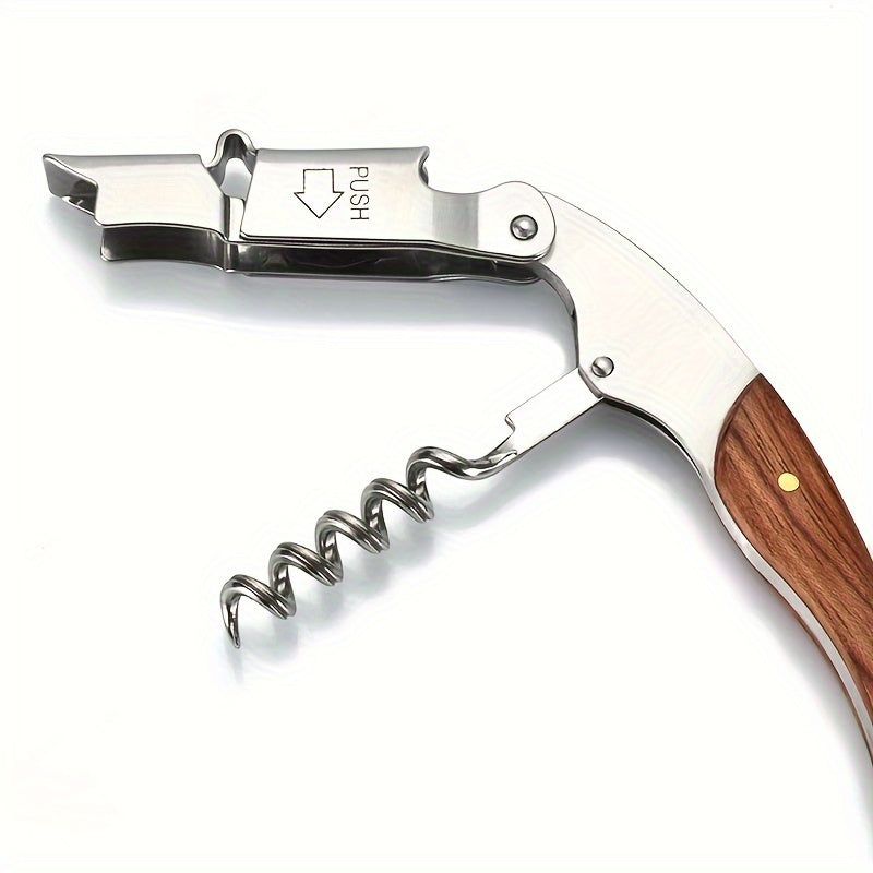 Yuqori sifatli zanglamas po'latdan yasalgan lever qopqog'i, uyda va restoranlarda foydalanish uchun ideal yog'och tutqichi bilan.