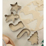 Set of 5 Stainless Steel Christmas Cookie Cutters for Baking