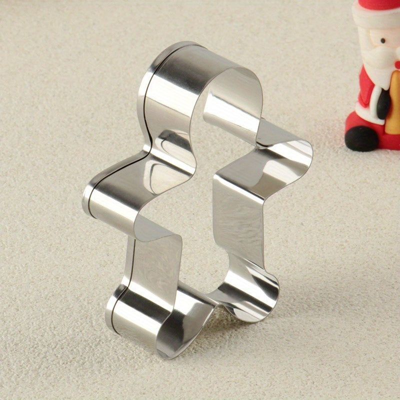 Set of 5 Stainless Steel Christmas Cookie Cutters for Baking