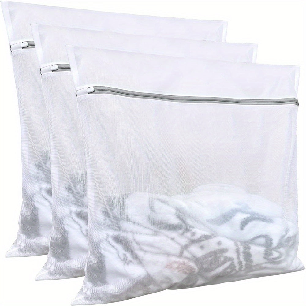 4-Piece Mesh Laundry Bag Set for Delicate Clothing Storage and Washing