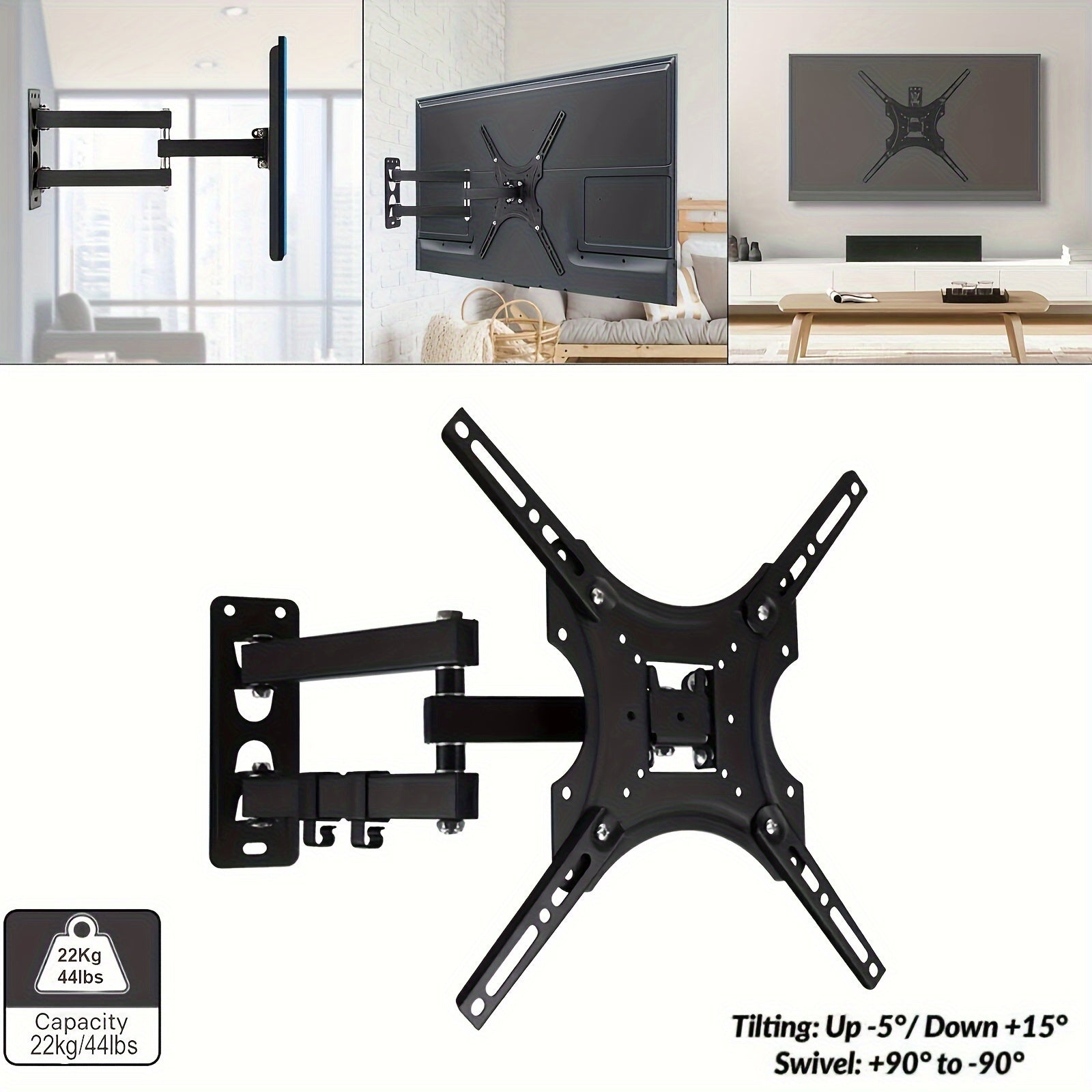 Heavy Duty Adjustable TV Wall Mount Bracket for 81-140cm LED LCD Curved Screens