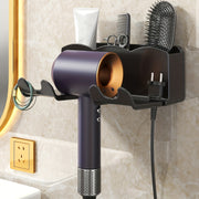 Plastic Wall Mount Hair Dryer Holder for Bathroom Organizer
