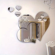 3D Love Wall Mirror Sticker for Home Decor Modern Art Decorative Wall Decal