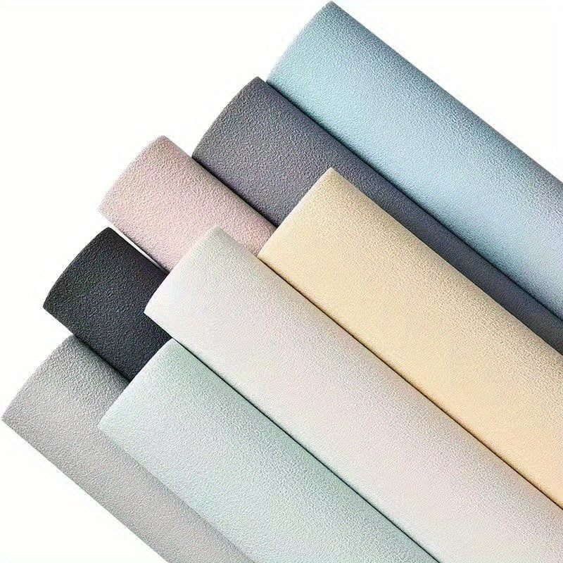 5M Self-Adhesive Linen Wallpaper 3D Textured Waterproof Washable for Bedroom and Rental Renovation