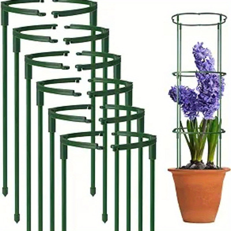 18-Piece Stackable Flower Pot Plant Stand with 3 Layers and Support Rings