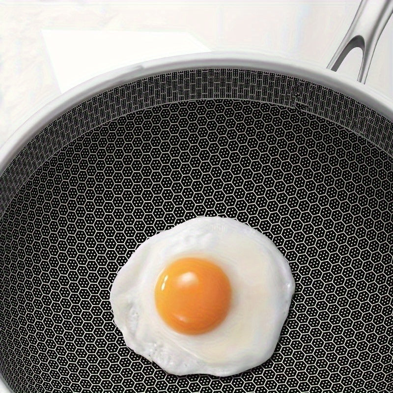 Non-Stick Honeycomb Coating Skillet Wok and Saute Pan Set for Gas and Induction Cooking