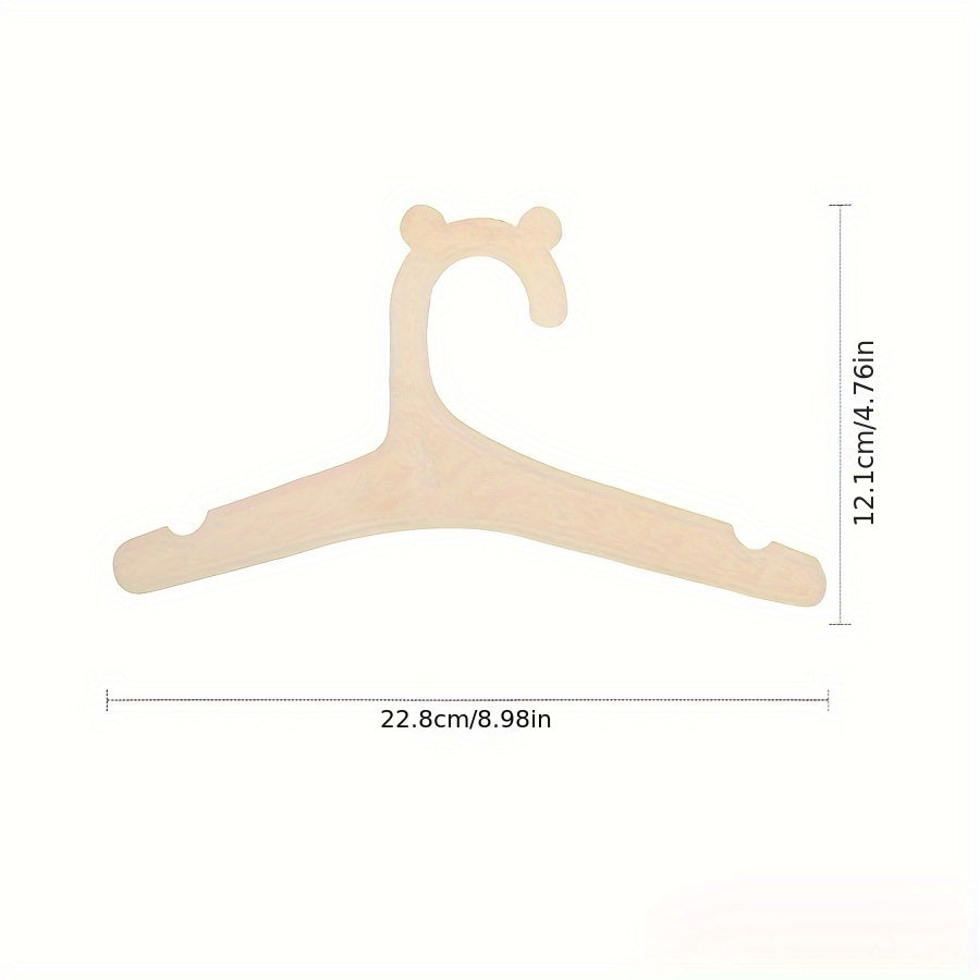 10-Piece Wooden Clothes Hangers for Kids Wardrobe Storage