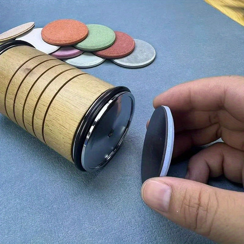 Afilador de cuchillos magnético de madera con piedra de diamante para afilado y pulido de cuchillas de cocina