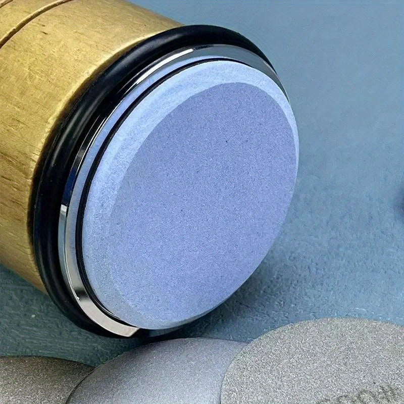 Afilador de cuchillos magnético de madera con piedra de diamante para afilado y pulido de cuchillas de cocina