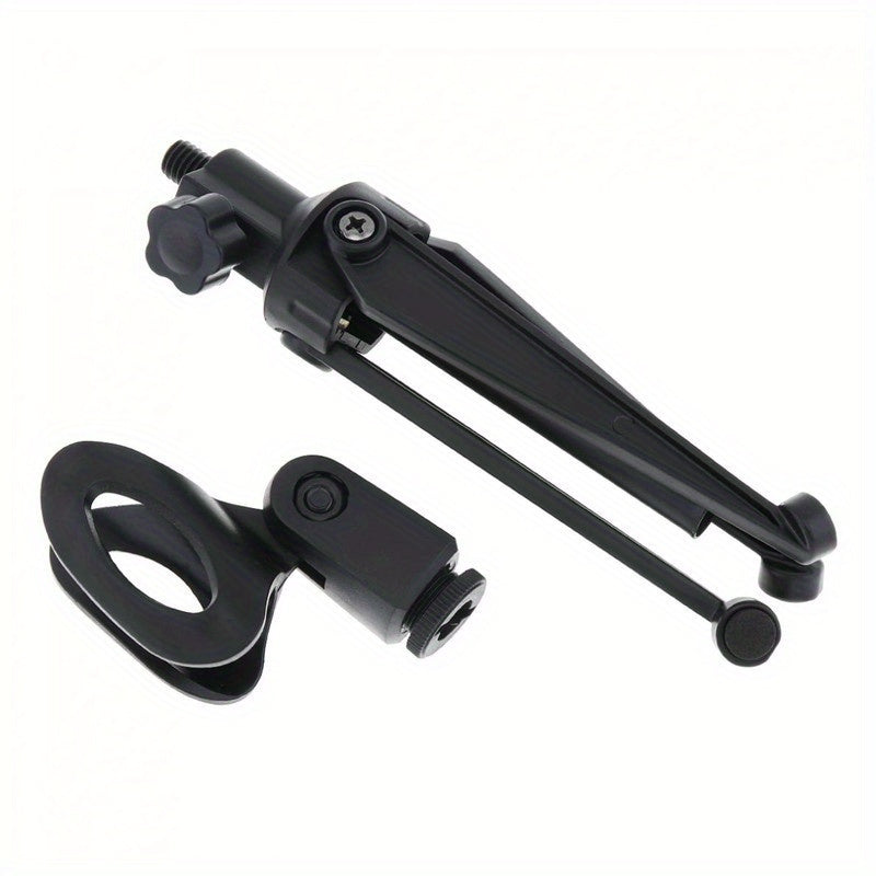 Soporte de micrófono portátil ajustable con conector XLR negro para oficina y estudio