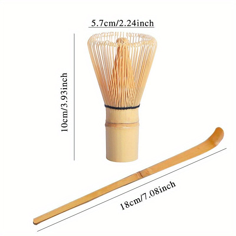 Juego de té matcha artesanal con batidor, cucharilla y soporte, kit de ceremonia del té japonesa tradicional