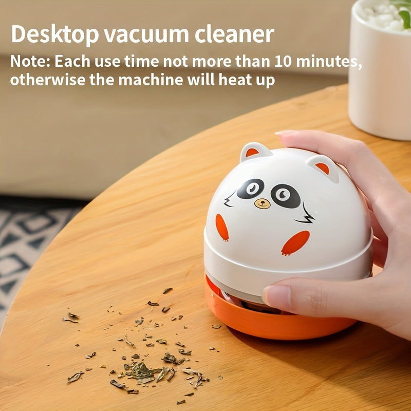 Mini Handheld Vacuum Cleaner for Desk and Keyboard Cleaning with Dust Brush