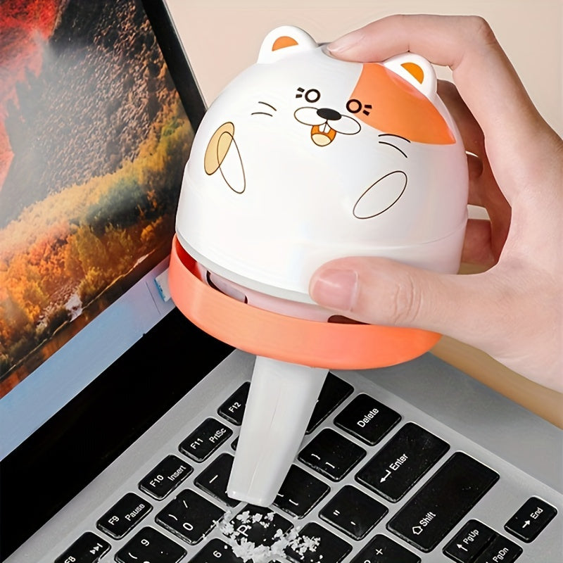 Mini Handheld Vacuum Cleaner for Desk and Keyboard Cleaning with Dust Brush