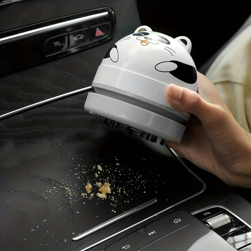 Mini Handheld Vacuum Cleaner for Desk and Keyboard Cleaning with Dust Brush