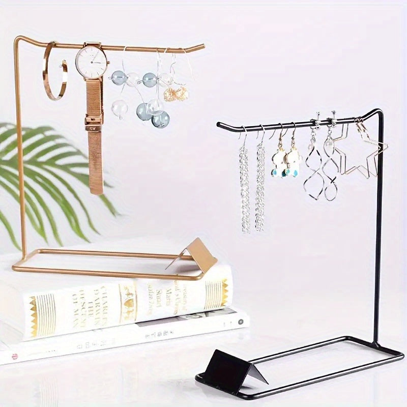 Многофункциональная подставка для украшений для хранения ожерелий, серег, браслетов и резинок для волос, металлическая стойка для домашнего хранения