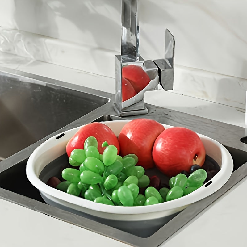 3-Piece Foldable Basin Set for Face Washing Vegetable Rinsing and Foot Soaking