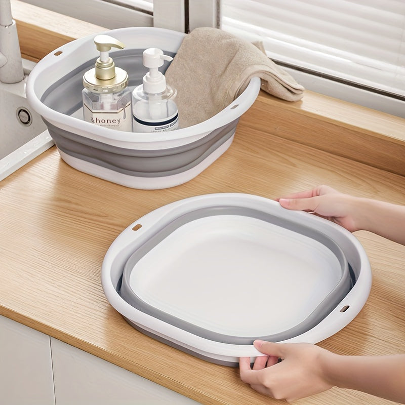 3-Piece Foldable Basin Set for Face Washing Vegetable Rinsing and Foot Soaking