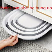 3-Piece Foldable Basin Set for Face Washing Vegetable Rinsing and Foot Soaking