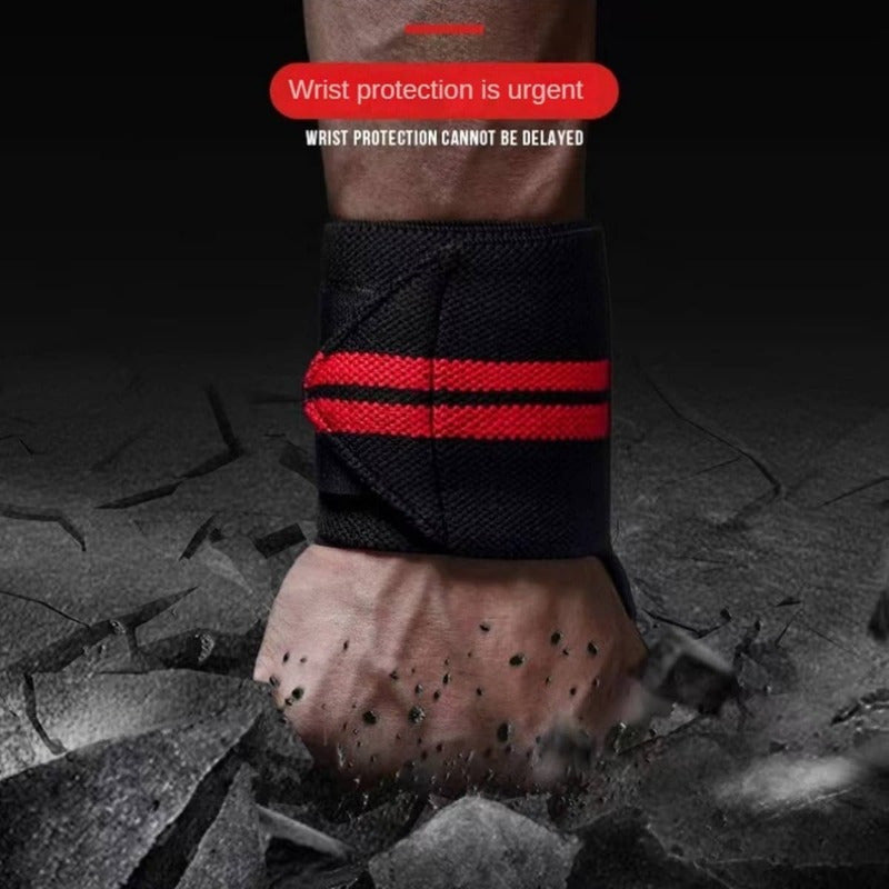 Muñequeras unisex de poliéster con acolchado para levantamiento de pesas y entrenamiento en el gimnasio
