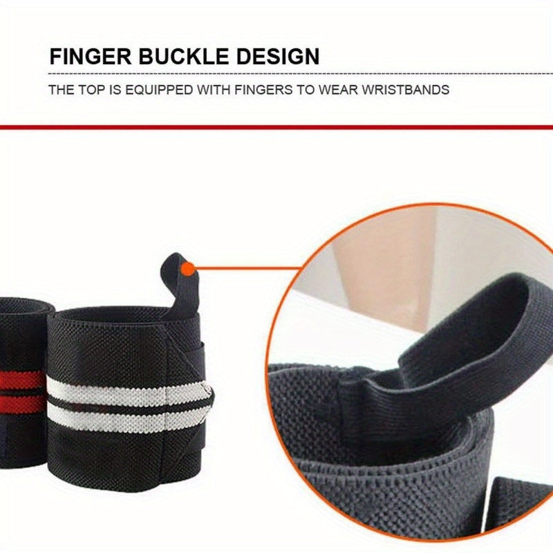 Muñequeras unisex de poliéster con acolchado para levantamiento de pesas y entrenamiento en el gimnasio