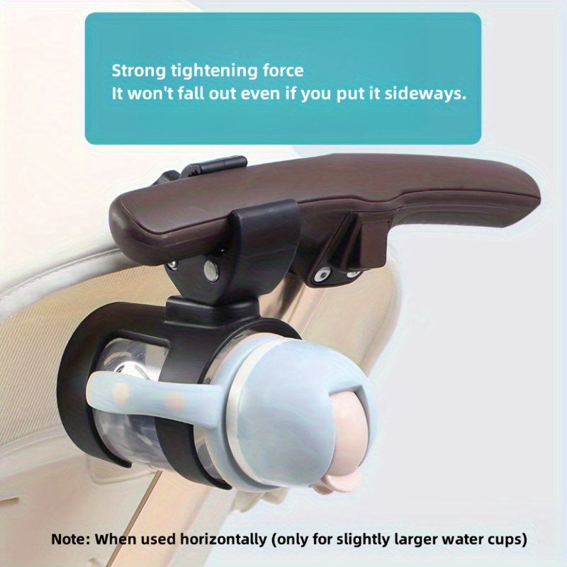 Soporte de bebida resistente con abrazadera para bicicletas y cochecitos, giro de 360°