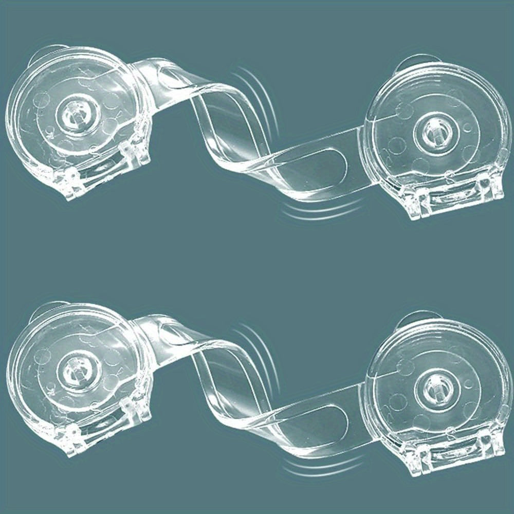 Set of 6 Transparent Child Safety Cabinet Locks for Refrigerators Drawers and Toilets