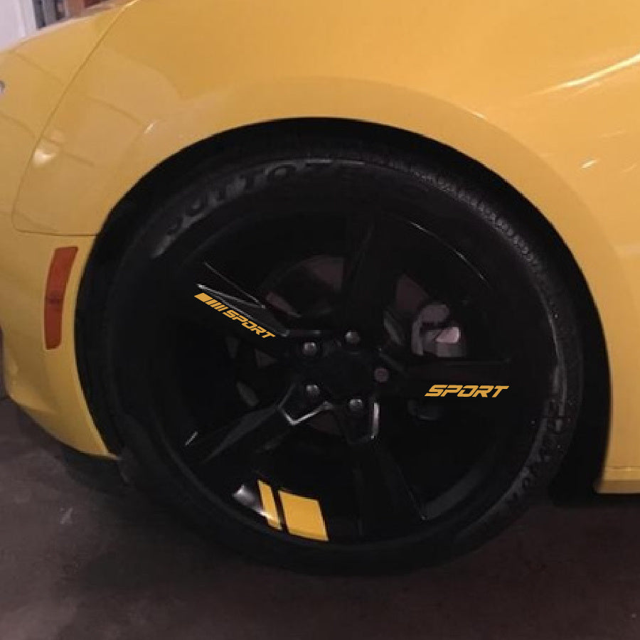 18 шт. отражающих виниловых наклеек на диски автомобиля, наклейки на ступицы для гонок