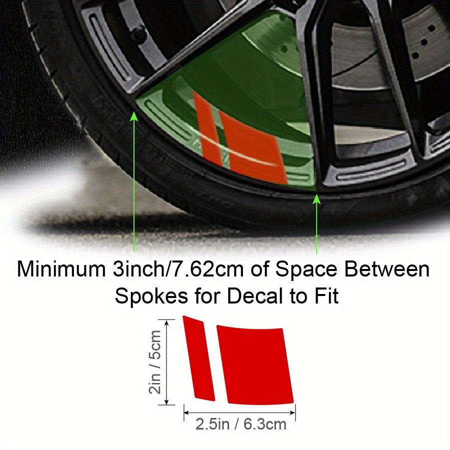 18 шт. отражающих виниловых наклеек на диски автомобиля, наклейки на ступицы для гонок